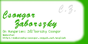 csongor zaborszky business card